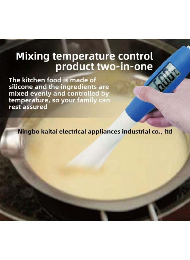 Kaitai KT Food Chocolate Thermometer Scraper Silicone Baking Syrup Barbecue Electronic Digital Thermometer-Temperature Measurement Range:Blue And White Short Style-scraper Style  - Image 4
