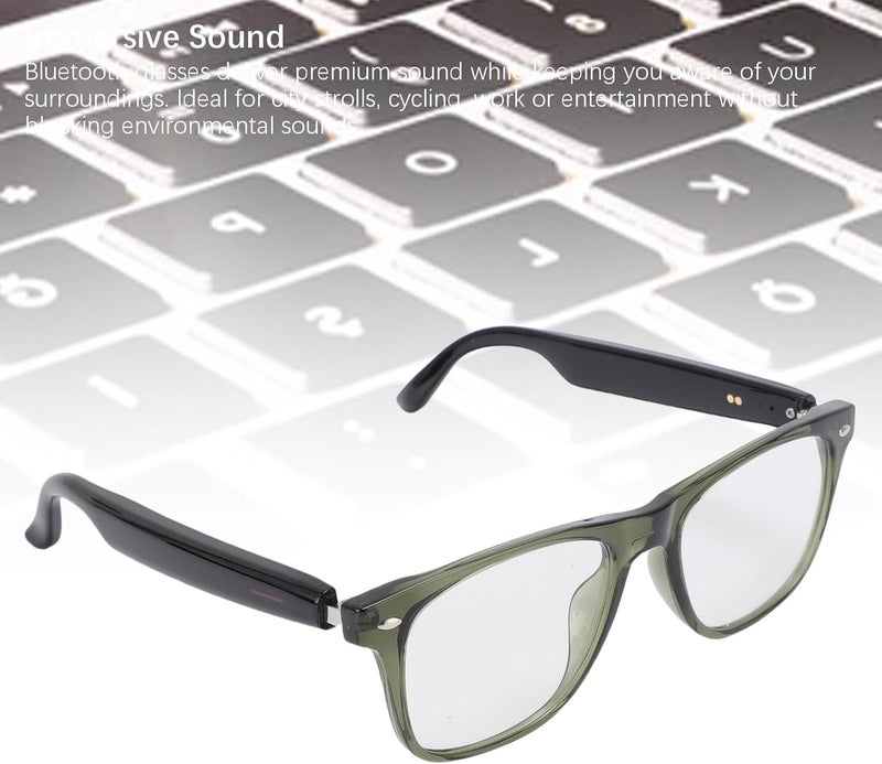 Smart Glasses with AI Translator, Bluetooth 5.3 for 144 Languages Real Time Translation, Anti Blue Light Lens, Open Ear Audio, 8H Battery, Touch Control for Travel Music Calls - Image 3
