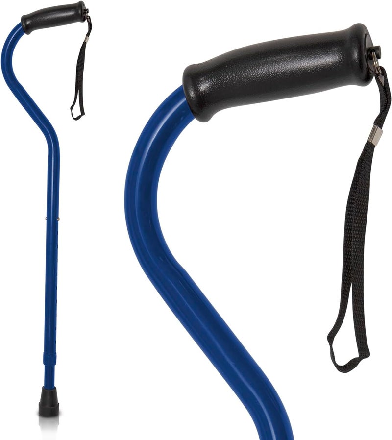 Vive Bariatric Walking Cane  Heavy Duty Adjustable Cane 2938 Supports Up to 600lb  Ergonomic Offset Hand Grip  Walking Stick for Men Women Senior Adult  34 Inch Rubber Weighs 25 lbs - Image 1