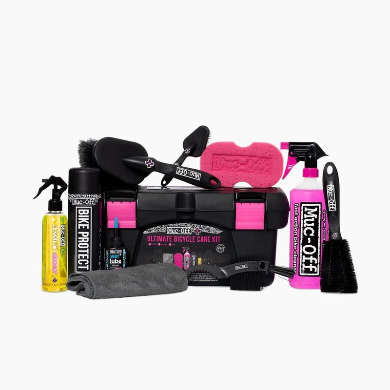 Muc Off Muc-Off Ultimate Bicycle Cleaning Kit - Must-Have Kit to Clean, Protect and Lube Your Bike - Includes Bike Cleaner, Bike Protect, Brushes and More - Image 1