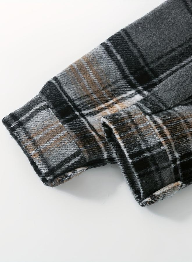 Take Two Boys Checked Button Up Pocket Detail Jacket - Image 5