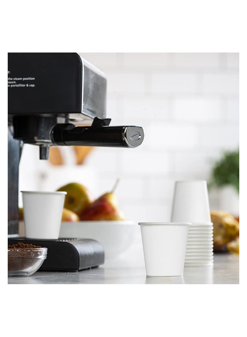 KASTWAVE 50ml White Paper Cups Small Disposable Bathroom Espresso Mouthwash Cups Hot Cold Beverage Drinking Cup Small Blue Paper Cups for Mouthwash for Party Picnic Travel and Event 100 Pack - Image 4