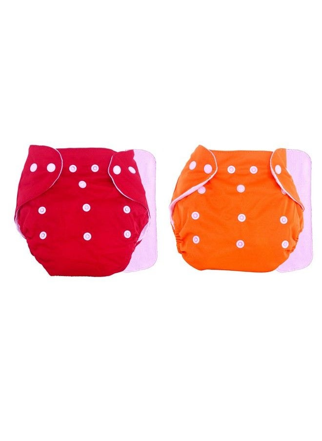 The Little Lookers - Baby Cloth Diapers With Wet Free Inserts Adjustable Reusable Washable Cotton Nappies For Babies;Infants;Toddlers Pack Of 2 (Random Colors) - Image 1