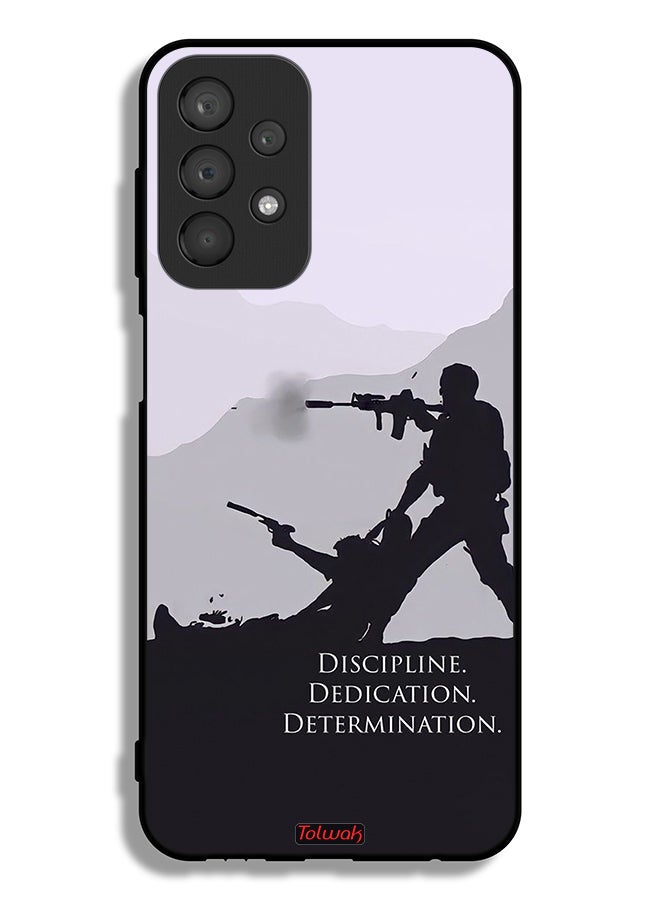 Tolwak Samsung Galaxy A23 4G Protective Case Cover Discipline Dedication Determination - Image 1