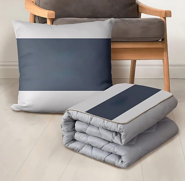 Asmafashion Cushion Pillow Portable Foldable Throw Pillow with Zipper Car Office Napping Blanket Quilt Bedding  - Image 1