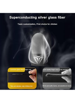 Dominy Silver Fiber Gaming Finger Sleeves with Silver Metal Storage Case, Anti-Sweat, Ultra-Thin Touch Screen Thumb Gloves for PUBG, COD, FORTNITE - 2 Pairs (4 Pieces)  - Image 5