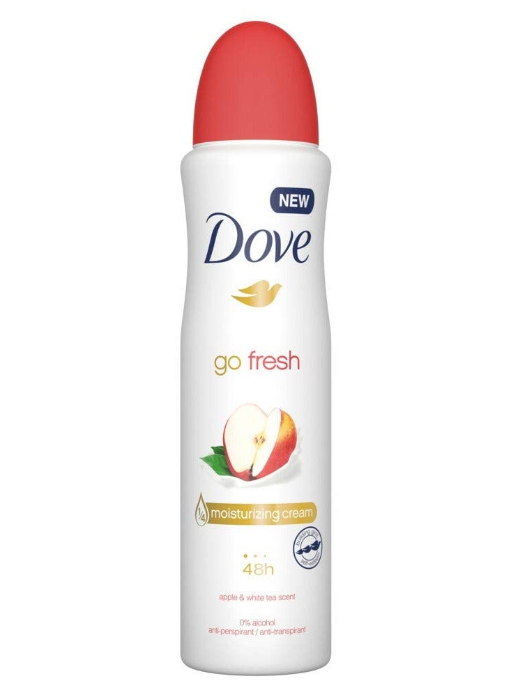 دوف جو فريش التفاح والشاي الأبيض، بخاخ مزيل العرق للنساء، 150 مل، عبوة من 6 قطع - Image 2