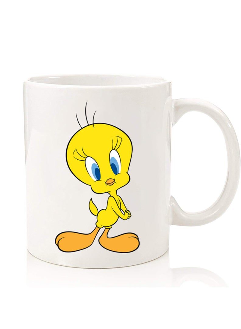 Theodor Premium Quality Two Sided Printed Coffee Mug Tea Cup For Home Office, Kids Men Women Tweety - Image 1