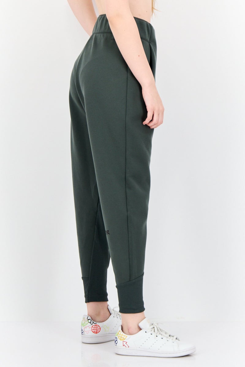 Adidas Women Regular Fit Tapered Leg Training Track Pants, Dark Olive  - Image 3