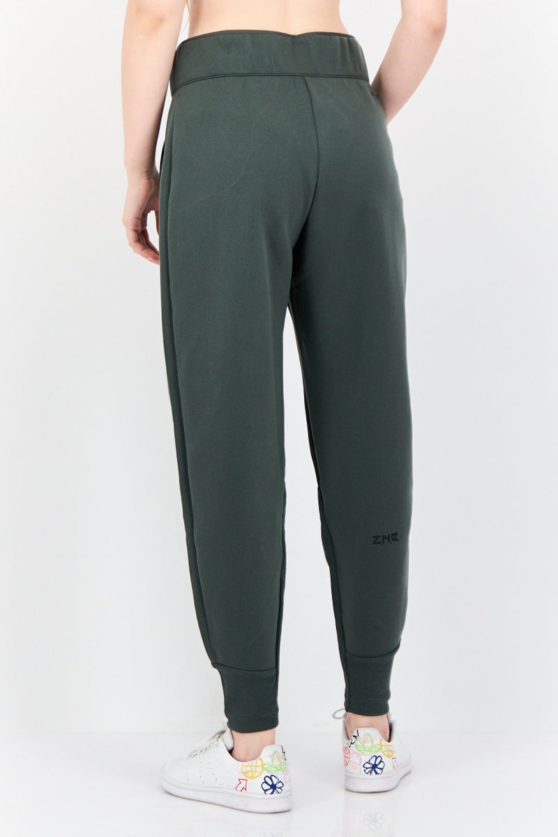 Adidas Women Regular Fit Tapered Leg Training Track Pants, Dark Olive  - Image 2