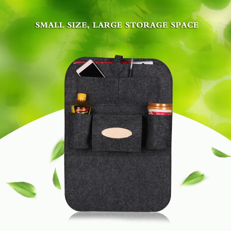 Auto Car Backseat Organizer Car-Styling Holder Felt Covers Versatile Multi-Pocket Seat Wool Felt Storage Container Hanging Box Multifunction Vehicle Accessories Bag - Image 2