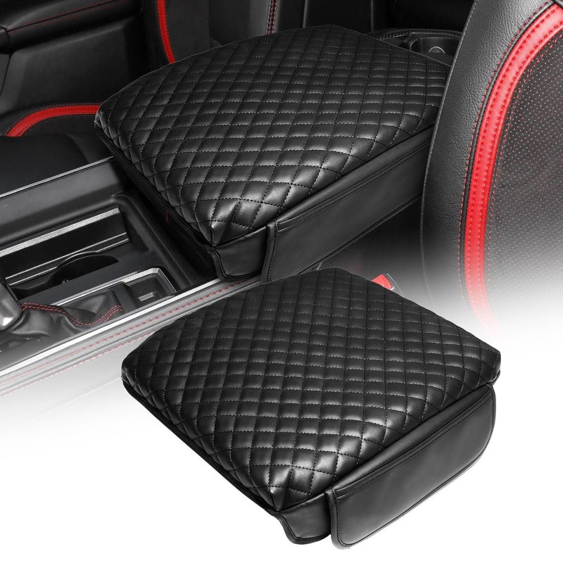 LINOAH Center Console Cover for 20192026 Ram 1500 Center Console Cover Armrest Cushion Pad Accessories with Side Pockets PU Leather for 5th Ram 1500 AntiScratch for Ram 1500 Accessories