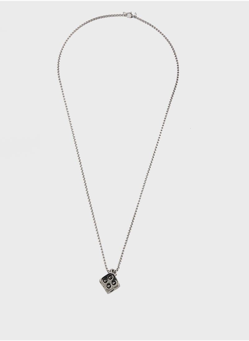 Seventy Five Skull Cube Pendant Necklace  - Image 1