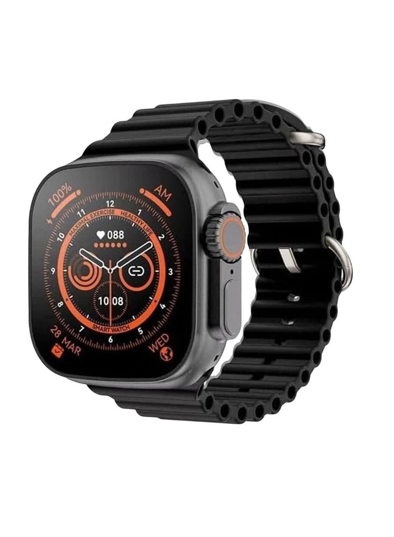Ulta GS 8 Ultra Smartwatch Series Ultra  49mm 1.99 Inch Screen 4 Small Game Dual Straps Ultra Smart Watch with Silicone Strap