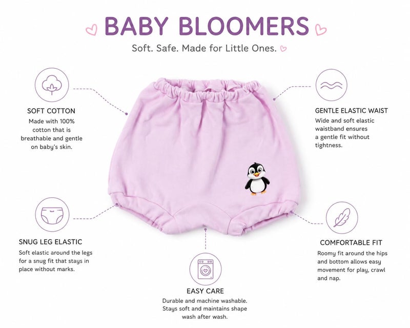 ONLINETREE Unisex Baby Cotton Bloomers | Pack of 6 Soft & Breathable Underwear | Multicolor Printed Shorts for Boys & Girls | Color May Vary - Image 4