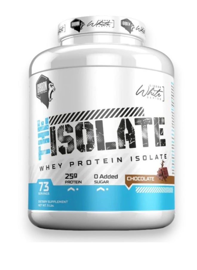 GIBBON Isolate Whey Protein Isolate, Chocolate Flavour, 5 Lb, 73 Servings 