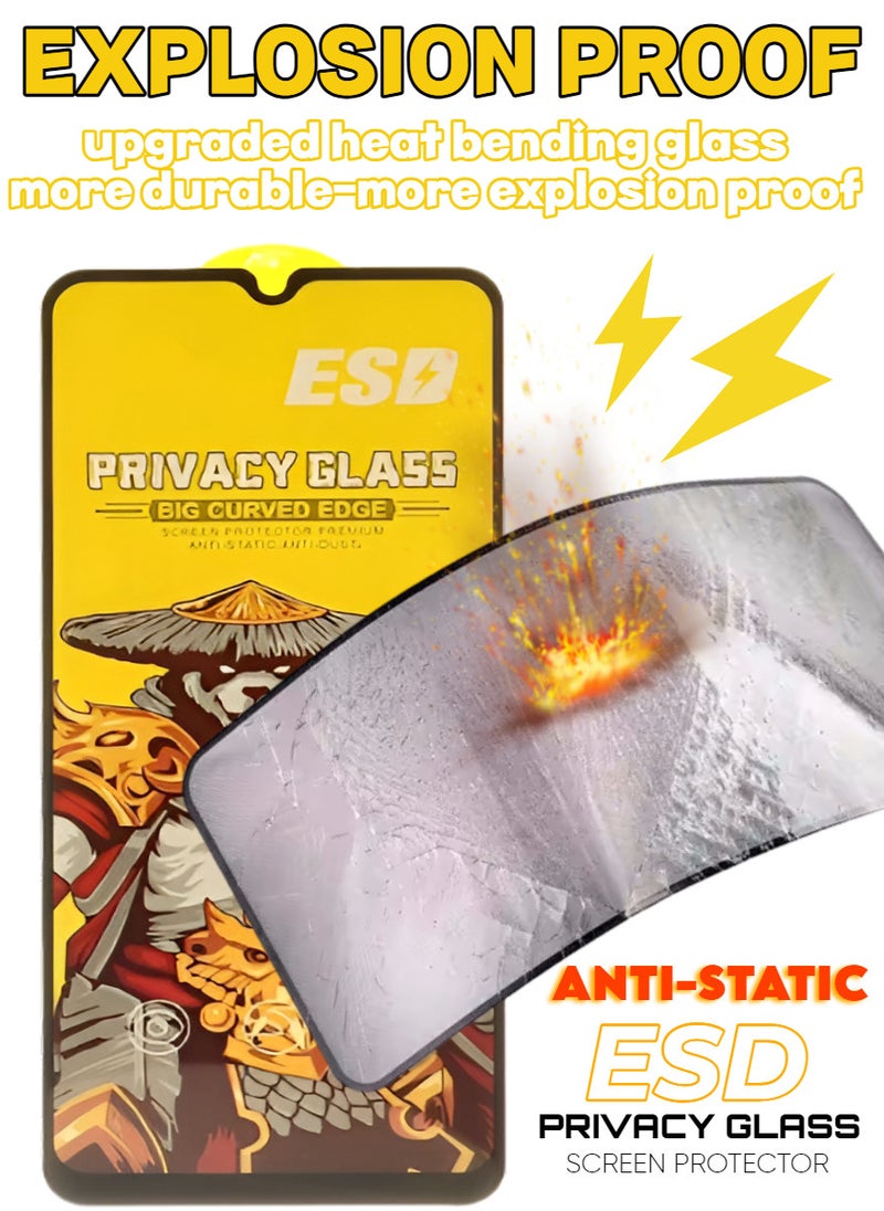 ESD Tempered Dustproof Privacy Glass Screen Protector Compatible For Samsung Galaxy A32 4G - Image 4