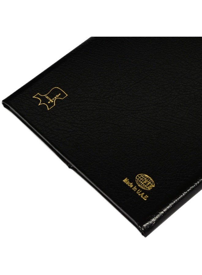 FIS Bill Folder, German Bonded Leather Materials, 2 Fold Magnetic Closure, 1 Side Padded, 1 Side Corner Pocket, Size 15.5x24.5cm, Pack in Gift Box, Black Color-FSCLBF2FBLBK - Image 4