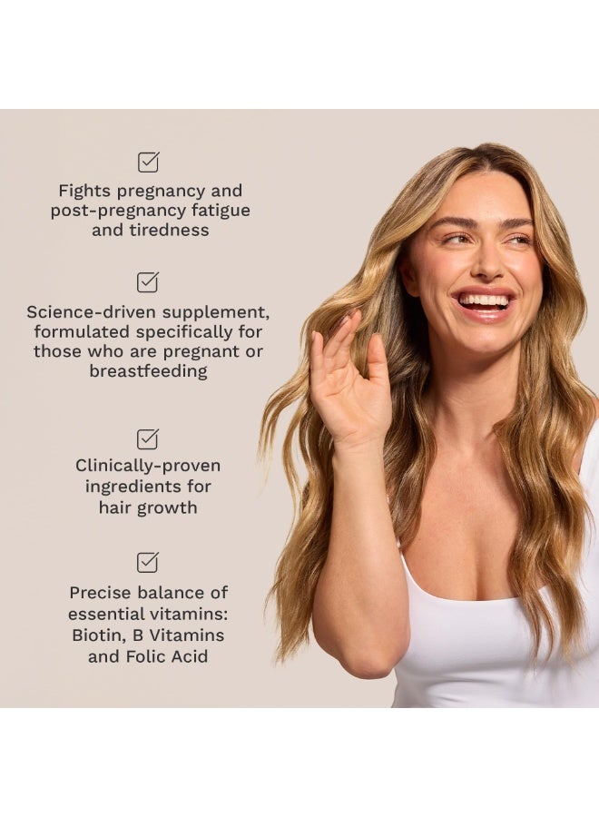 هيربرست شعر صحي للأمهات الجدد كبسولات إمداد بالفيتامينات والمعادن والبيوتين والزنك والسيلينيوم مكمل غذائي يحتوي على: 30 يومًا - Image 3