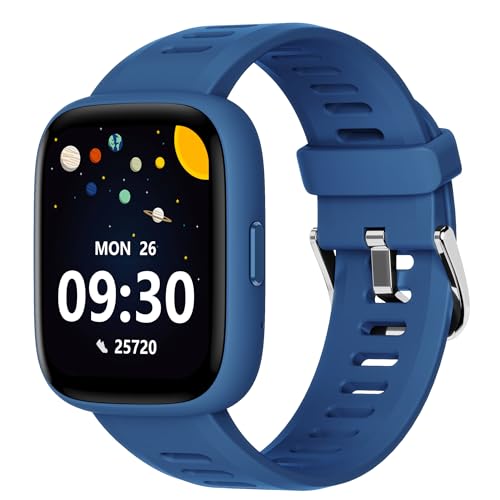 BIGGERFIVE Smart Watch for Kids, 1.8" Fitness Tracker Watch Pedometer, Heart Rate, IP68 Waterproof, Sleep Monitor, Calorie Step Counter, 5 Puzzle Games with/Without APP for Girls Boys Teens 5-16 - Image 1