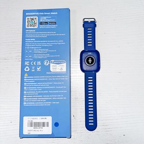 BIGGERFIVE Smart Watch for Kids, 1.8" Fitness Tracker Watch Pedometer, Heart Rate, IP68 Waterproof, Sleep Monitor, Calorie Step Counter, 5 Puzzle Games with/Without APP for Girls Boys Teens 5-16 - Image 3
