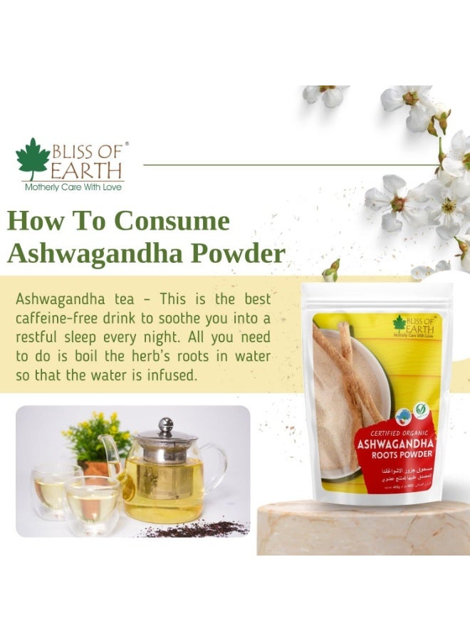 Bliss of Earth Ashwagandha Powder 100g | Premium Ayurvedic Root Herb | Withania Somnifera Herbal Supplement | Vegan Adaptogen Powder | Smoothie Tea Wellness Mix - Image 5