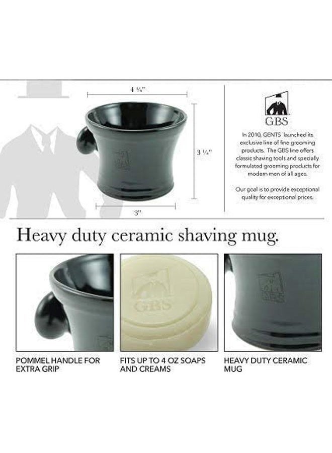 Suptig Black Deluxe Razor Set, Butterfly Opening De Adjustable Razor Shaving Bowl Soap Shower Gel and Aftershave Balm - Image 4