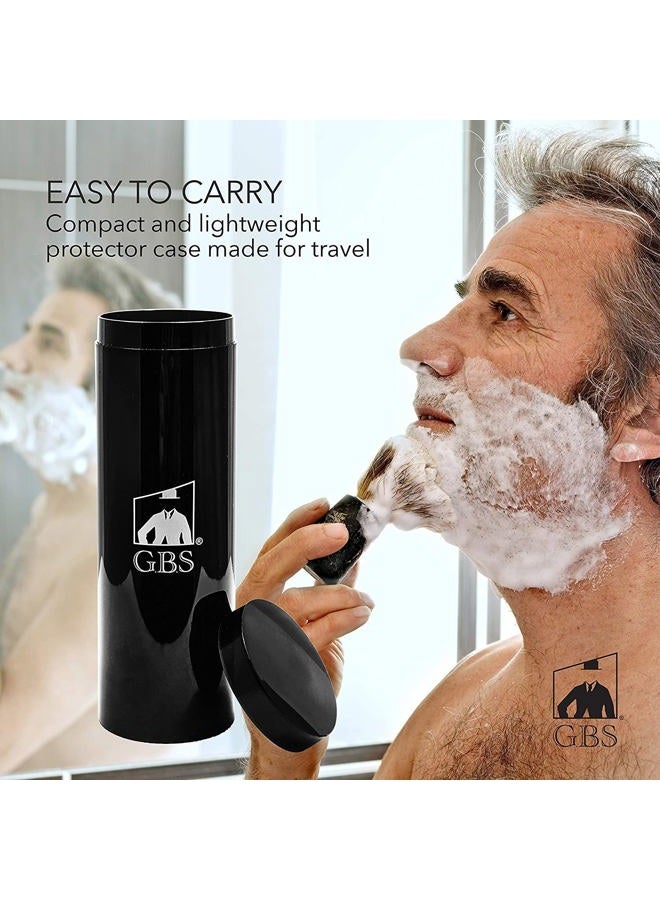 Suptig Black Deluxe Razor Set, Butterfly Opening De Adjustable Razor Shaving Bowl Soap Shower Gel and Aftershave Balm - Image 3