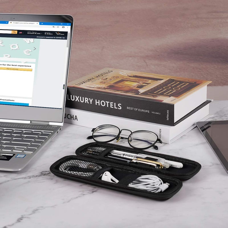 iDream365 Small Pencil Case Holder for Pencils,Hard Pen Case for Executive Fountain Pens,Ballpoint Pens-Black - Image 5