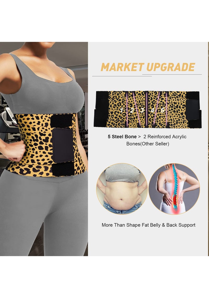 Excefore Waist Trainer, Waist Belt Body Shaper for Women Waist Trimmer Weight Loss Workout Fitness Back Support - Image 5
