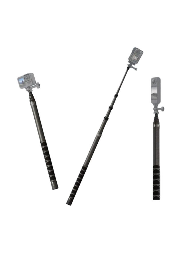 جيه ماري عصا سيلفي احترافية MT-65، عصا 3M قابلة للتمدد والطي مصنوعة من ألياف الكربون مع رأس دوار 360 درجة، قبضة غير قابلة للانزلاق، تصميم خفيف الوزن ومتين، متوافقة مع GoPro وDJI والهواتف الذكية - Image 1