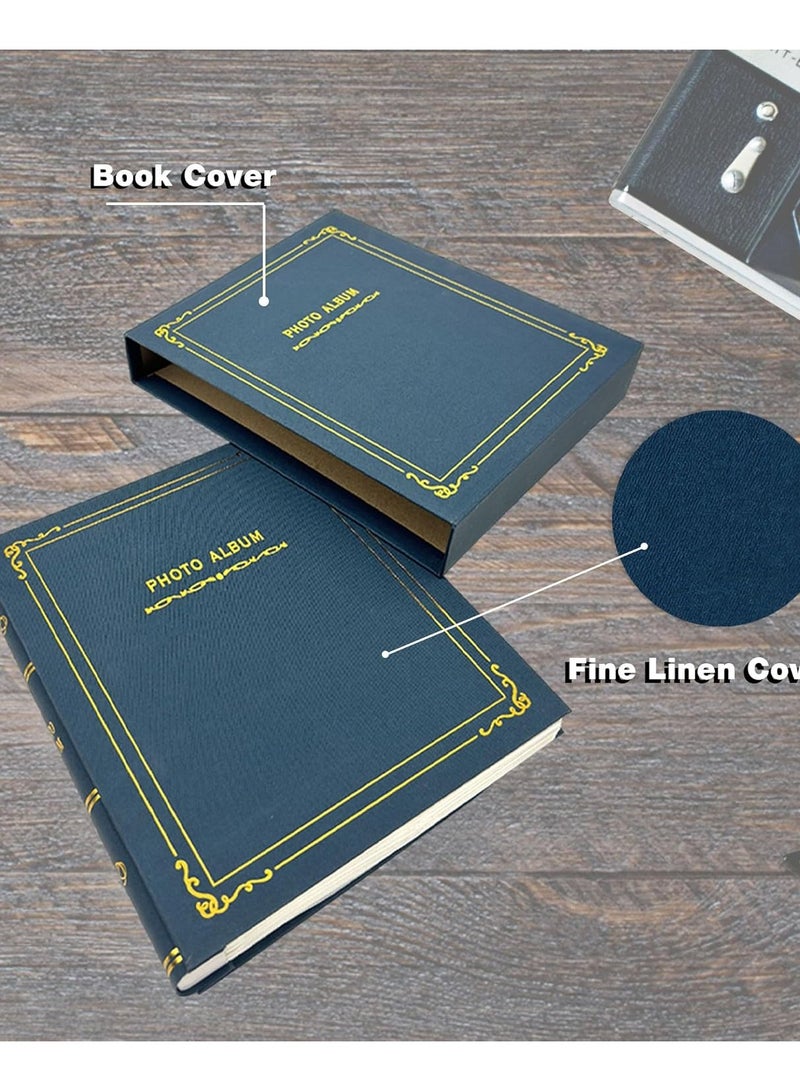 Decorhills Decorhills Photo Album Scrapbook with Slip in Cover, Premium Photo Organizer for Family, Weddings, Travel, and Special Memories, 8 Slots x 50 Pages, 400 Photo Slots, Photo Size 4x6 Inch - GreenBlue - Image 4