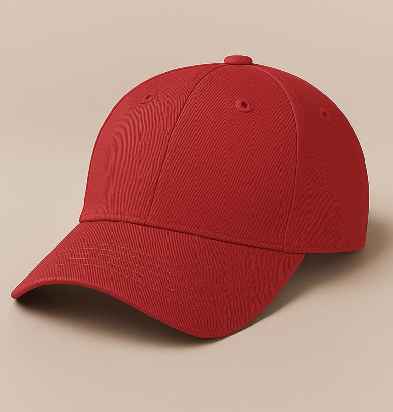 ENCIGER Unisex Adjustable Baseball Cap Pack of 2 - Solid Color, Breathable, Stylish Cotton Caps for Men & Women - Outdoor Sports, Travel, Casual Wear (Red) - Image 2