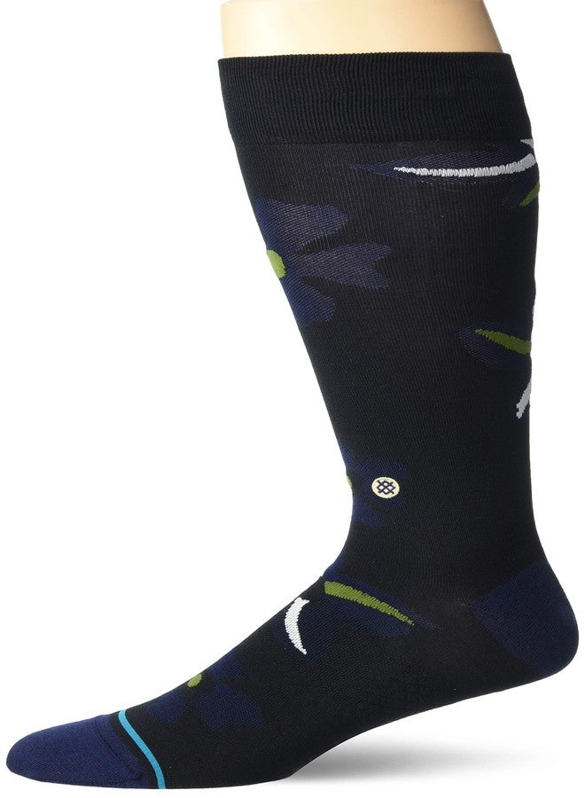 جوارب رجالية من ستانس، لون سونيك بلوم، أسود، مقاس متوسط