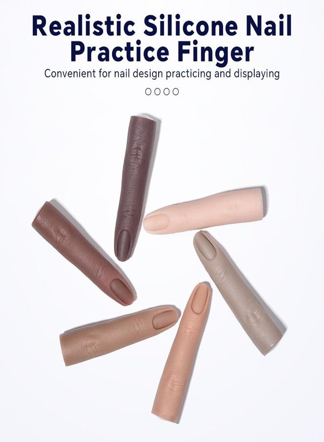 KADS Single Fake Silicone Finger for Nail Practice 6 Color Options Realistic Mannequin Finger for Nail Art Training & Polish Display (4) - Image 2