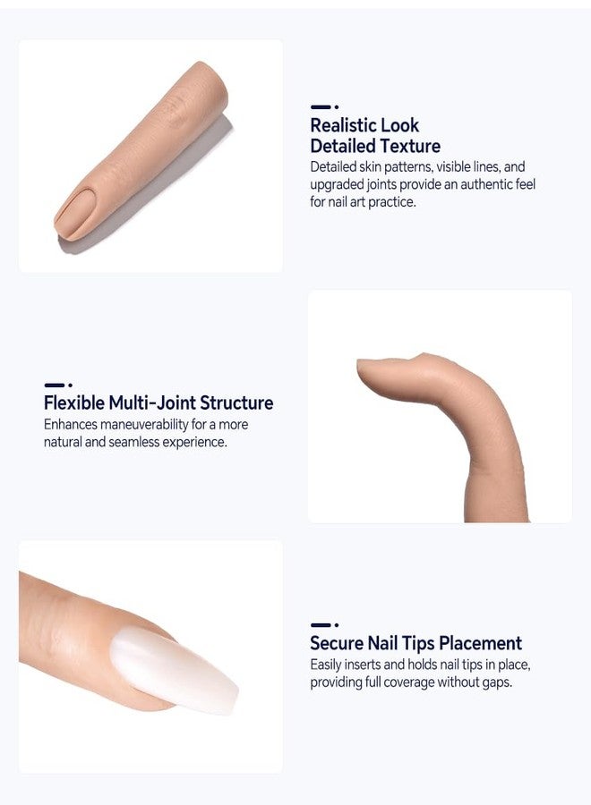 KADS Single Fake Silicone Finger for Nail Practice 6 Color Options Realistic Mannequin Finger for Nail Art Training & Polish Display (4) - Image 5