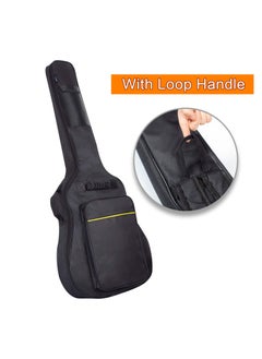 Mike Music 40/41 Inch Acoustic Guitar Bag 0.3 Inch Thick Padding Waterproof Dual Adjustable Shoulder Strap Guitar Case Gig Bag with Back Hanger Loop (40/41 Inch Dual Adjustable Shoulder Strap Plus cot, Black)  - Image 4