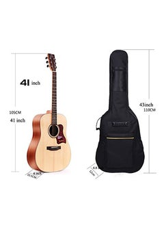 Mike Music 40/41 Inch Acoustic Guitar Bag 0.3 Inch Thick Padding Waterproof Dual Adjustable Shoulder Strap Guitar Case Gig Bag with Back Hanger Loop (40/41 Inch Dual Adjustable Shoulder Strap Plus cot, Black)  - Image 2