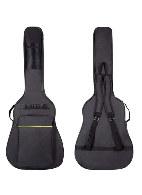 40/41 Inch Acoustic Guitar Bag 0.3 Inch Thick Padding Waterproof Dual Adjustable Shoulder Strap Guitar Case Gig Bag with Back Hanger Loop (40/41 Inch Dual Adjustable Shoulder Strap Plus cot, Black)