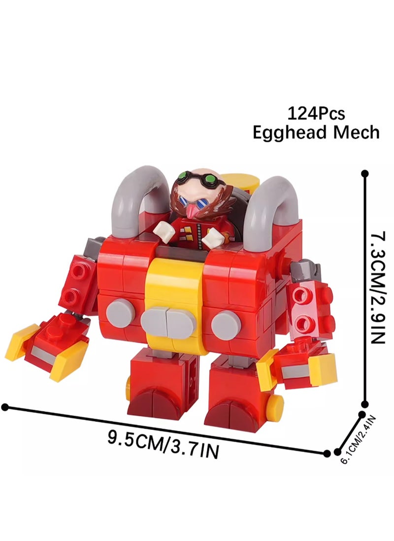 Children's self-assembly small particle toy building blocks egg head mecha + minifigure model handmade creative puzzle toys  - Image 2
