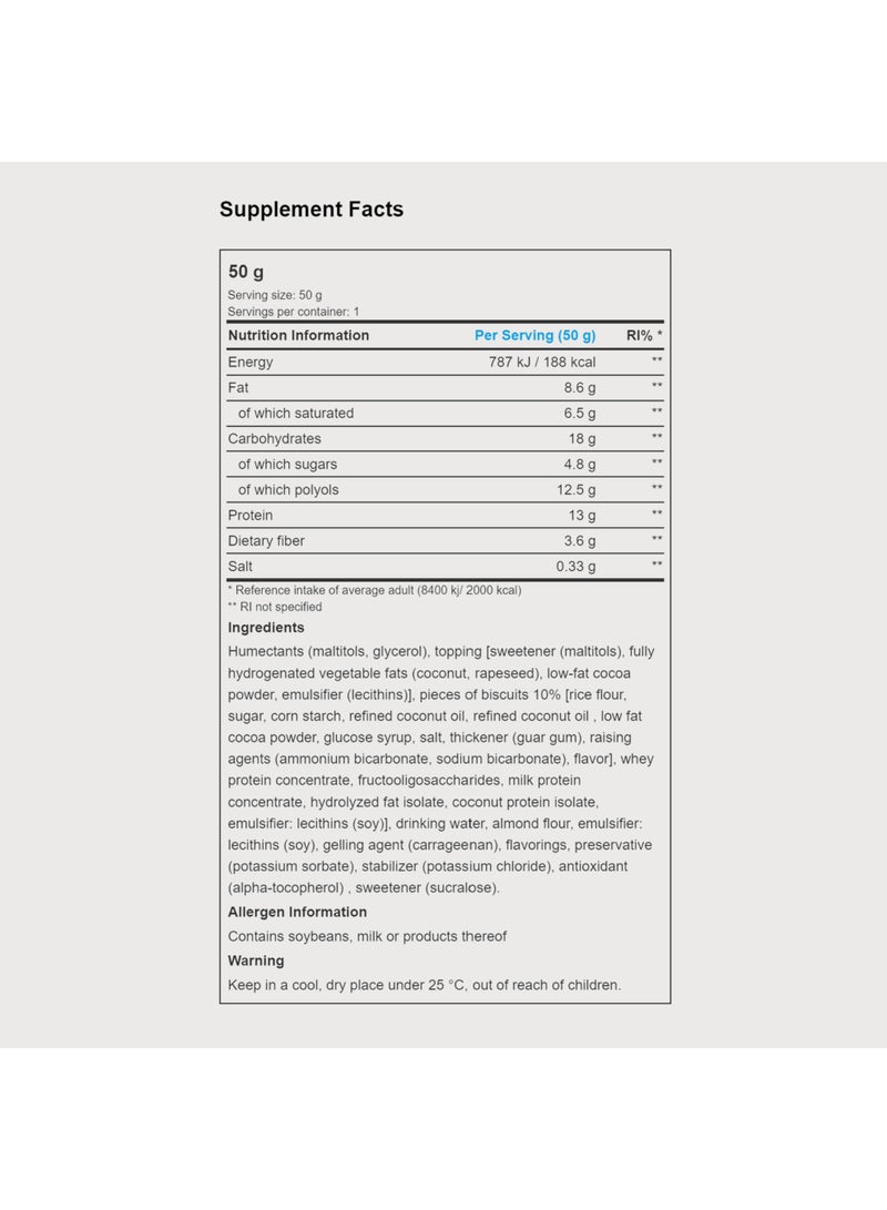 BioTechUSA Protein Dessert Bar 50g, pack of 20 | TRIPLE CHOCOLATE | Gluten and palm oil free protein bar - Image 3