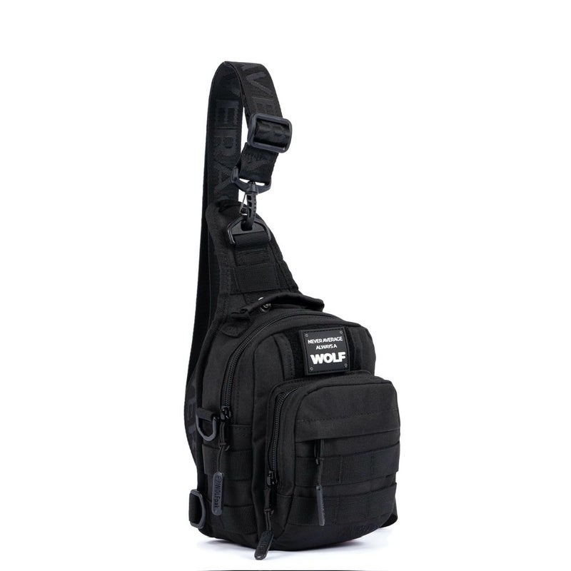WOLFpak 4L Mini Tactical Sling Bag (Alpha Black) Compact Crossbody Backpack for Gym, Travel & EDC | Tactical Shoulder Bag with Multiple Pockets â€“ Lightweight, Durable Sling Pack for Men & Women - Image 2