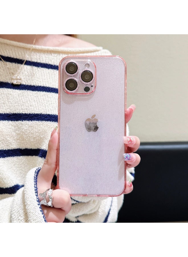 Fine Hole Lens Frame Suitable For Apple 14promax Mobile Phone Shell Glitter Transparent 15/14pro-Specifications:iphone15pro - Image 2