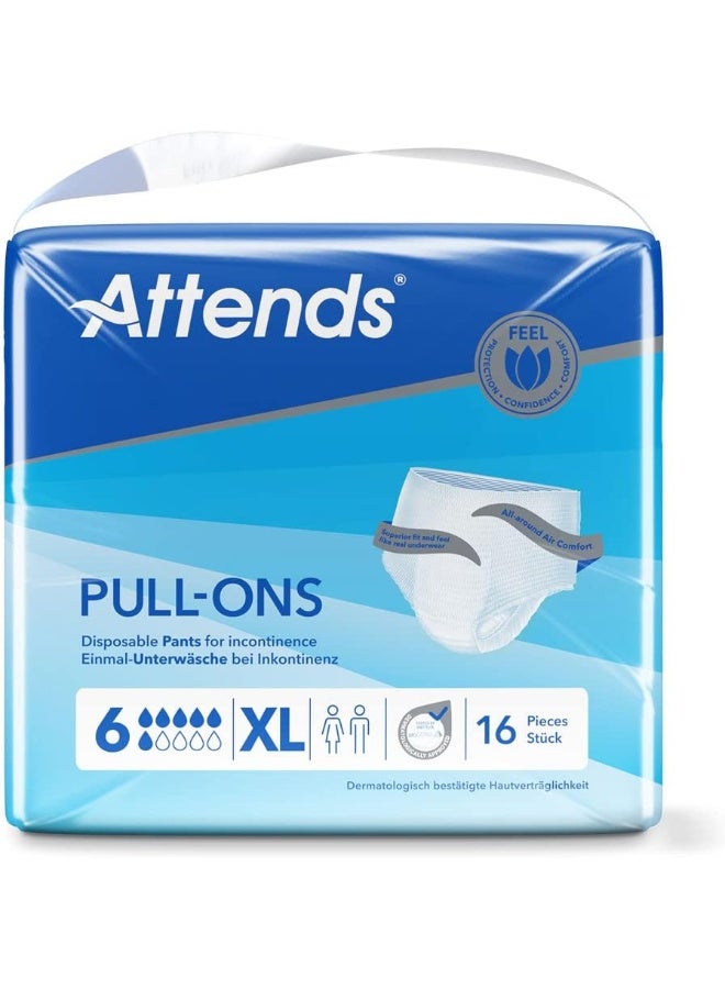 Attends Pull-Ons 6 Xl Disposable Pants For Incontinence Pack Of 16 - Image 1