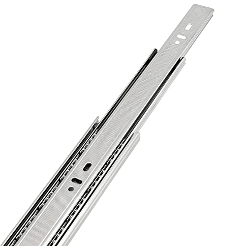 SEHOI 3 Pairs 20 Inch Drawer Slides, Side Mounted Ball Bearing Cabinet Drawer Slides, 3 Section Full Extension Drawer Glides, Heavy Duty Drawer Runners Slides, 200 Lbs Capacity, Silver - Image 3