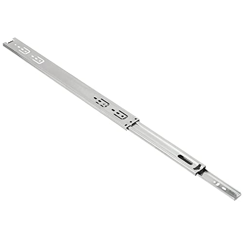 SEHOI 3 Pairs 20 Inch Drawer Slides, Side Mounted Ball Bearing Cabinet Drawer Slides, 3 Section Full Extension Drawer Glides, Heavy Duty Drawer Runners Slides, 200 Lbs Capacity, Silver - Image 5