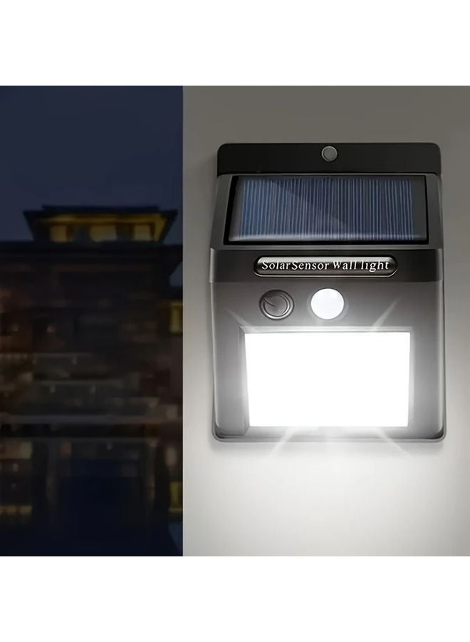4 قطع أضواء خارجية تعمل بالطاقة الشمسية مع حساس حركة 20 لمبة إضاءة أمنية فلودلايت IP44 3 أوضاع - Image 5