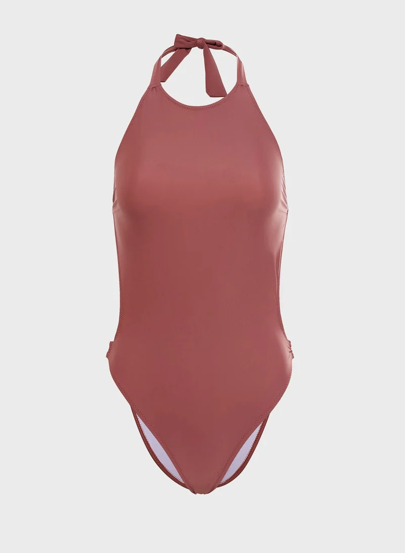 Missguided Halter Neck Swimsuit