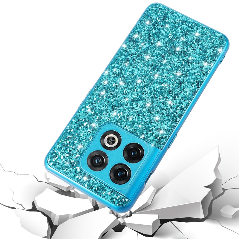 HuHa Case Cover For OnePlus Ace Pro / 10T Glitter Powder Shockproof TPU Phone Case(Black) - Image 3