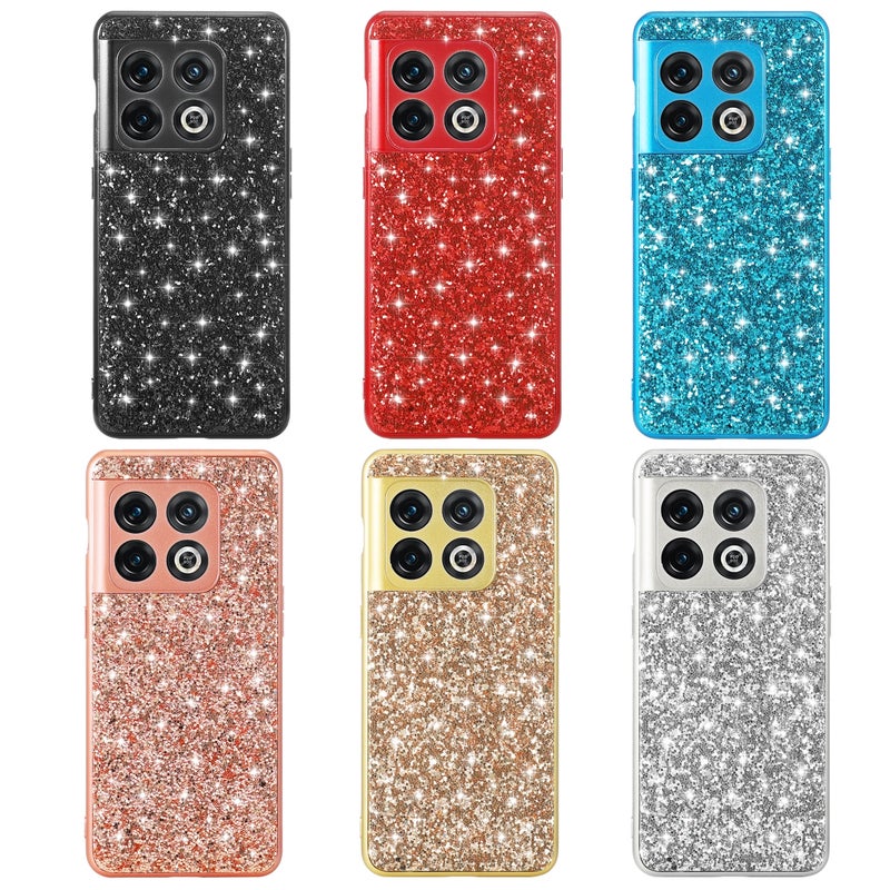 HuHa Case Cover For OnePlus Ace Pro / 10T Glitter Powder Shockproof TPU Phone Case(Black) - Image 2